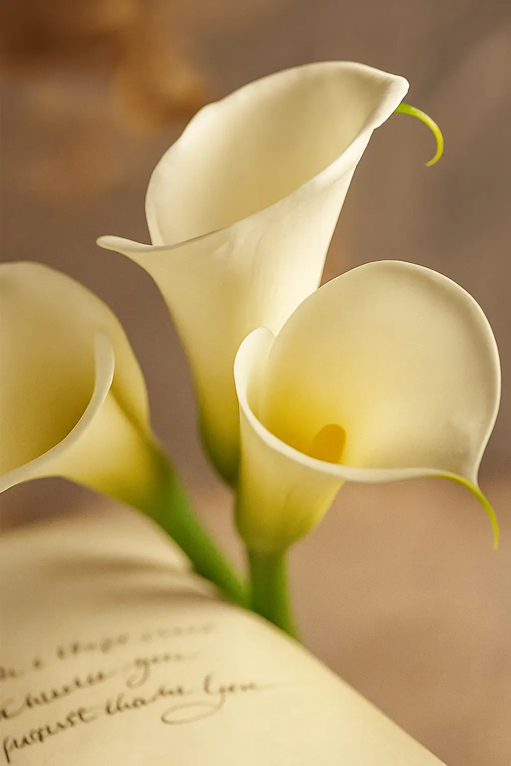 Trois callas blancs